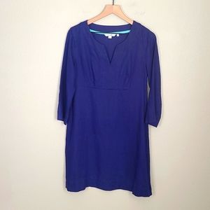Boden Navy Blue Linen Tunic Dress Size 8